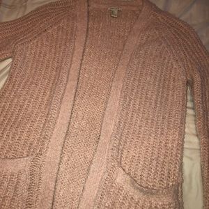 Light pink sweater jacket